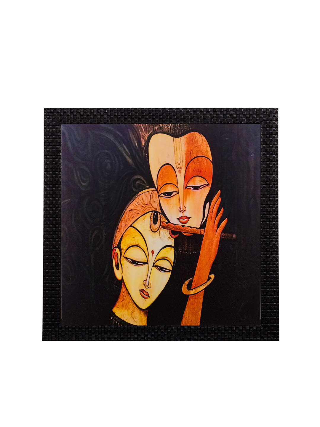 eCraftIndia Multicoloured Radha Krishna Matt Textured Framed Artwork