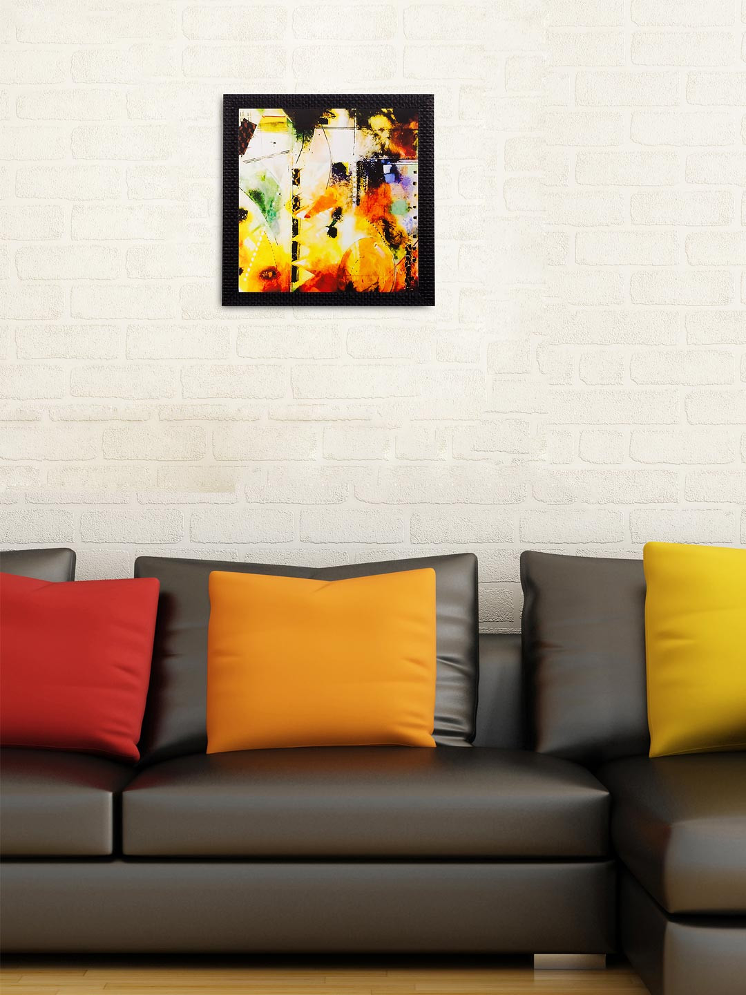 eCraftIndia Paper Wall Square Paintings Wall Art -14 x 14 In