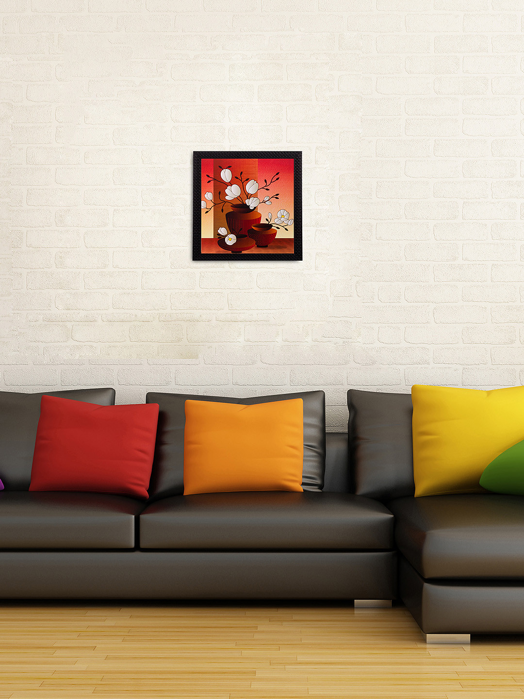 eCraftIndia Multicoloured Botanical UV Wall Art