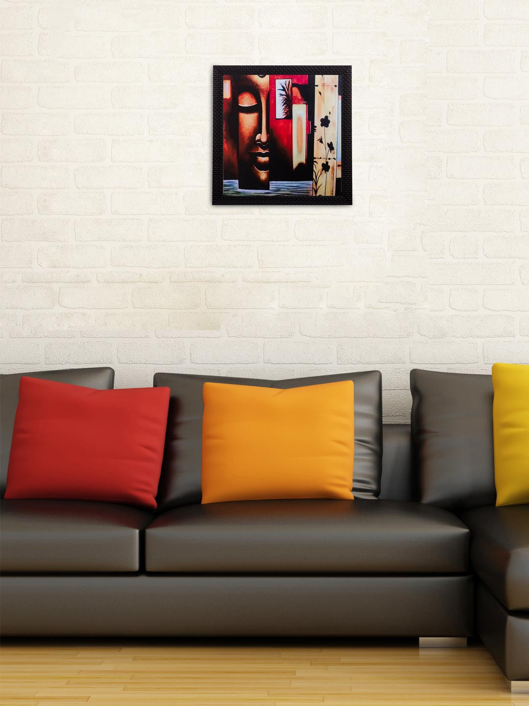 eCraftIndia Abstract Canvas Wall Square Paintings Wall Art -14x14In