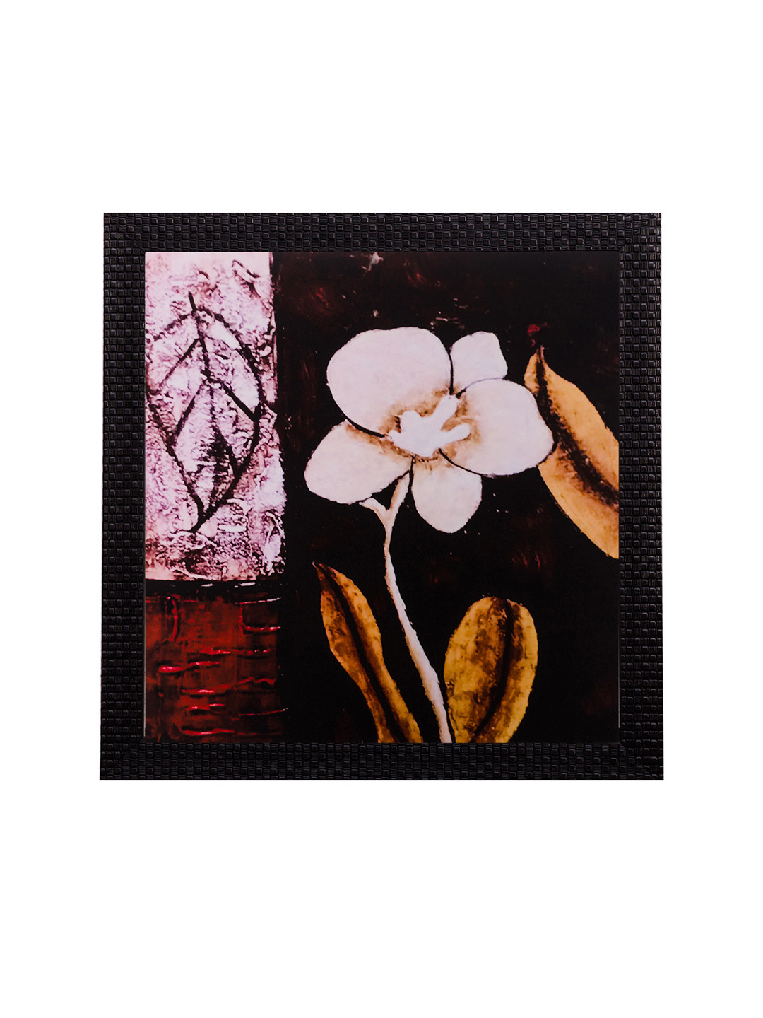 eCraftIndia Multicoloured Floral Matt Textured UV Framed Wall Art