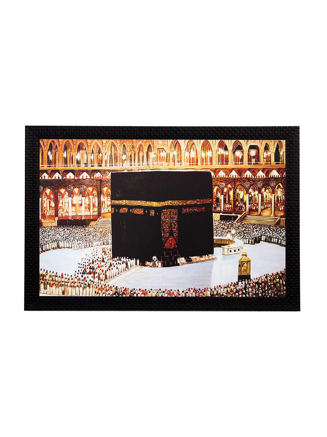 eCraftIndia Prayer Room View Paper Wall Rectangle Paintings Wall Art -14x20In