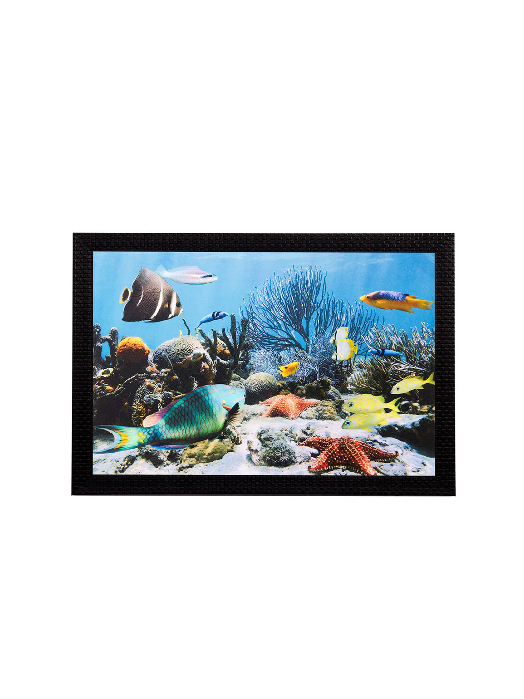 eCraftIndia Underwater view Paper Wall Rectangle Paintings Wall Art -14x 20In