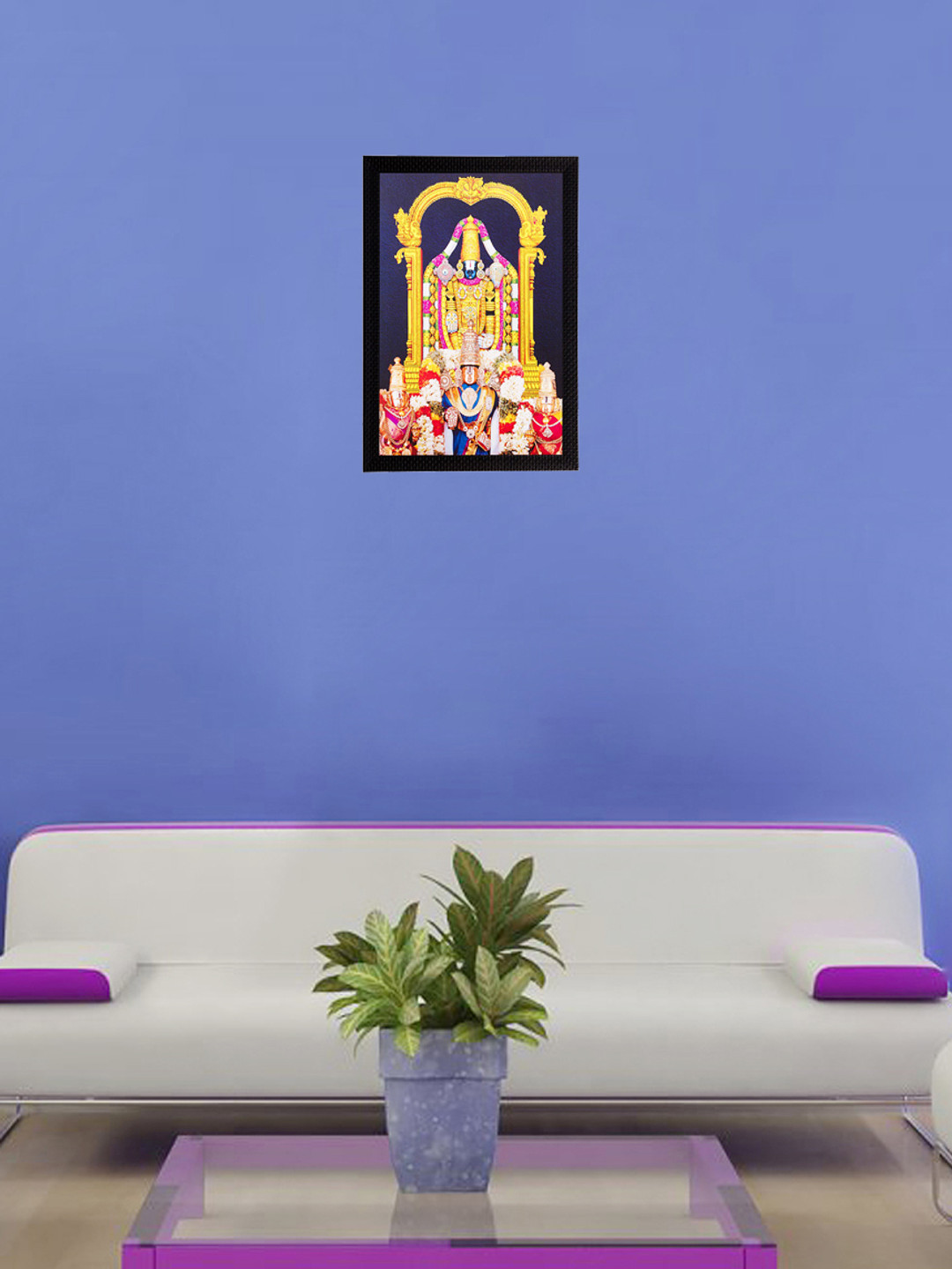 eCraftIndia Multicoloured Lord Balaji UV Wall Art
