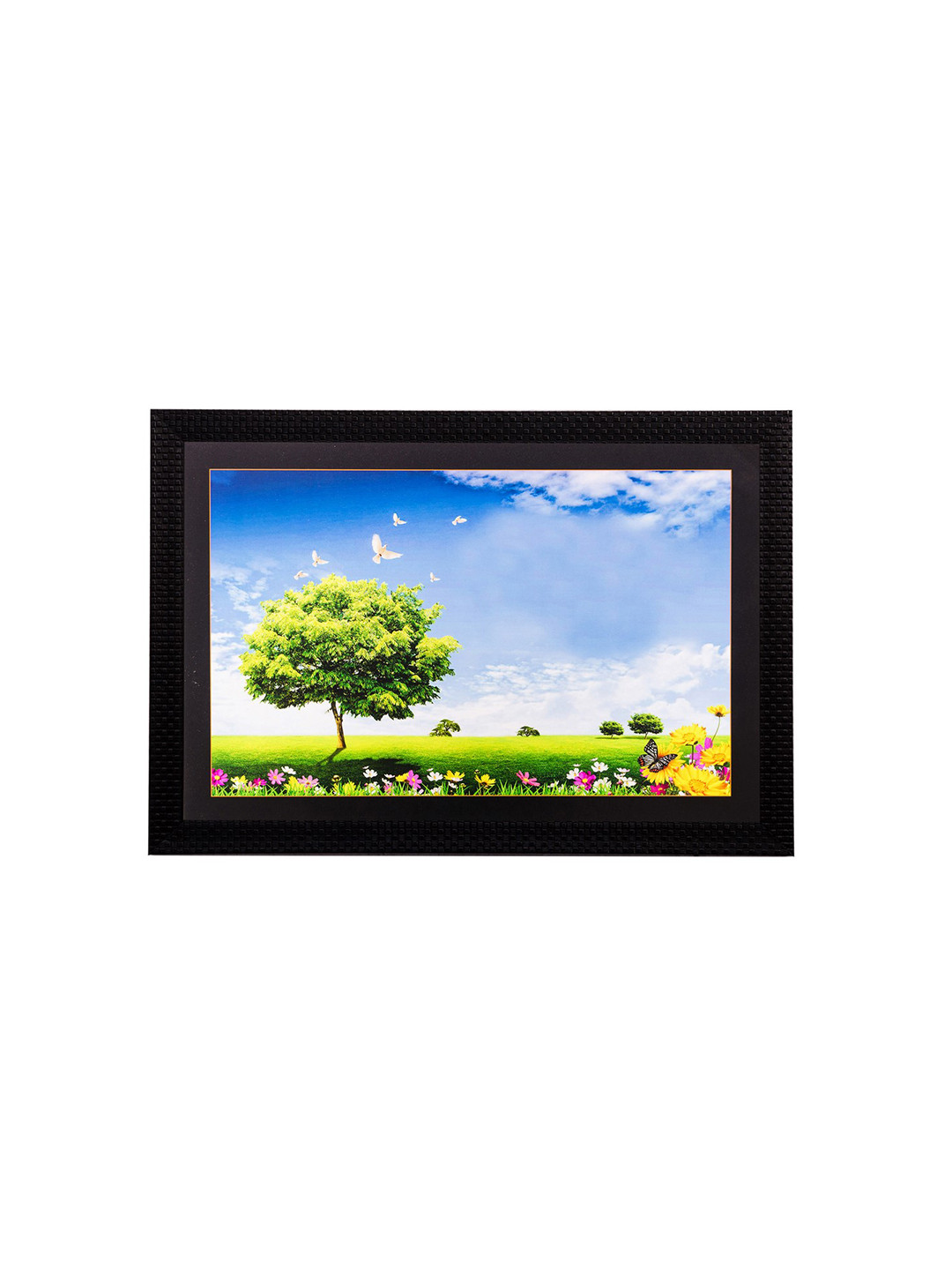 eCraftIndia Green & Blue Scenery UV Wall Art