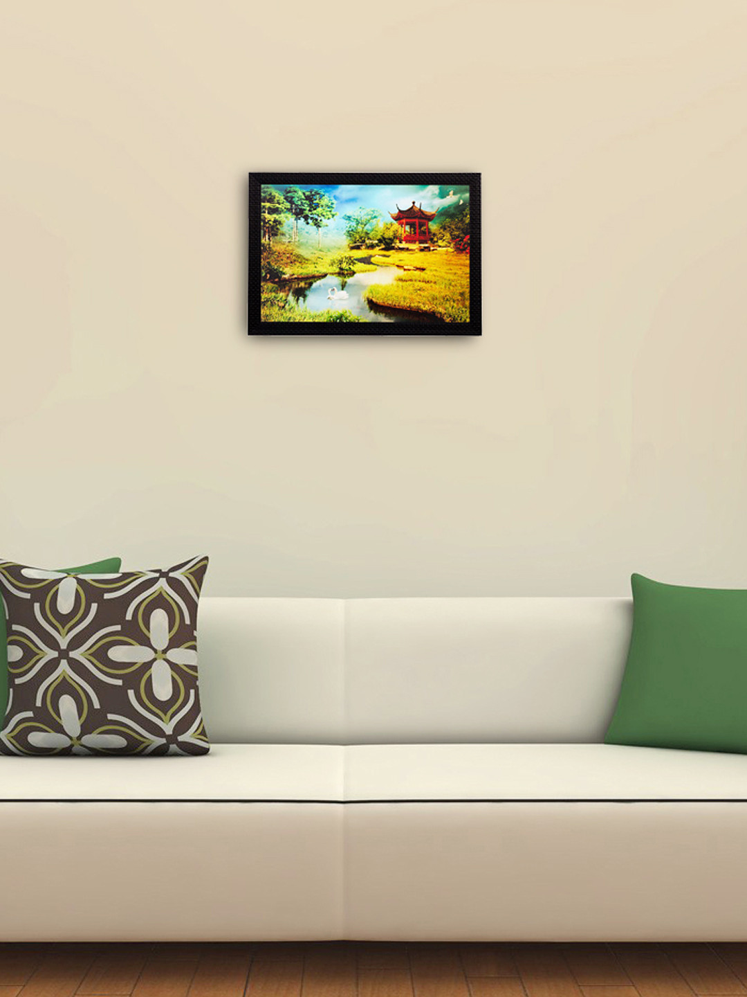 eCraftIndia Beautiful Scenery Paper Wall Rectangle Paintings Wall Art -14 x 20 In