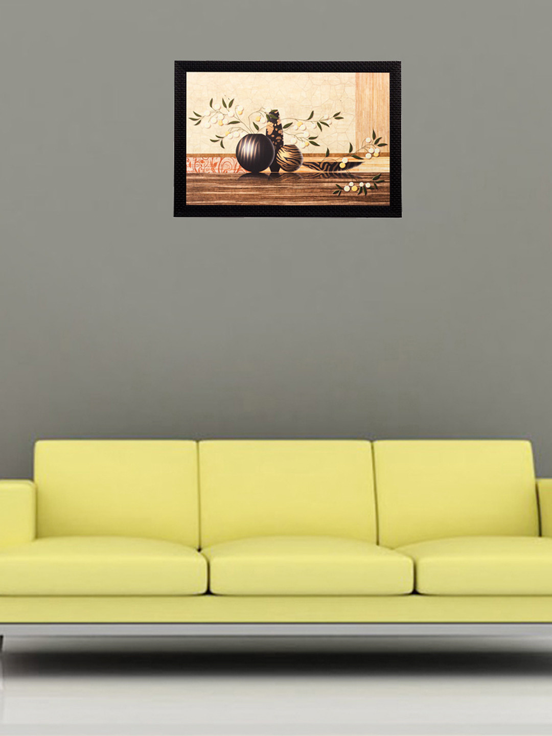 eCraftIndia Brown Pots UV Wall Art