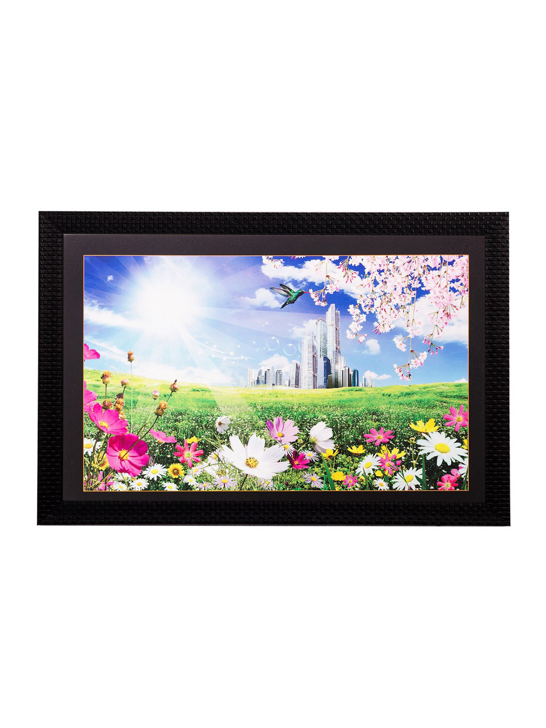 eCraftIndia Multicoloured Floral Framed Wall Art