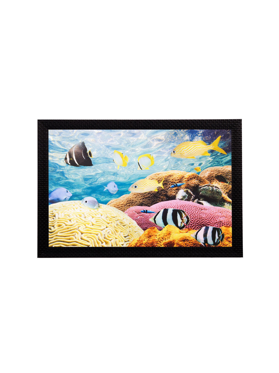 eCraftIndia Underwater Sealife Paper Wall Rectangle Paintings Wall Art -14 x 20 In