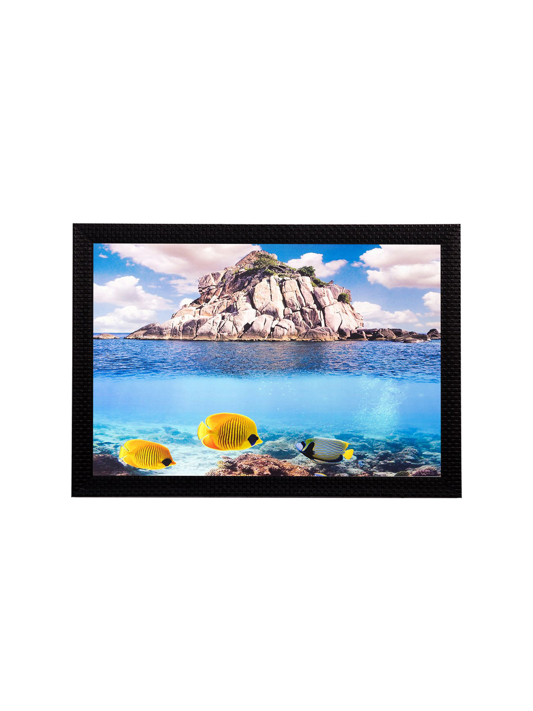eCraftIndia Multicoloured Soothing Water Matt Wall Art