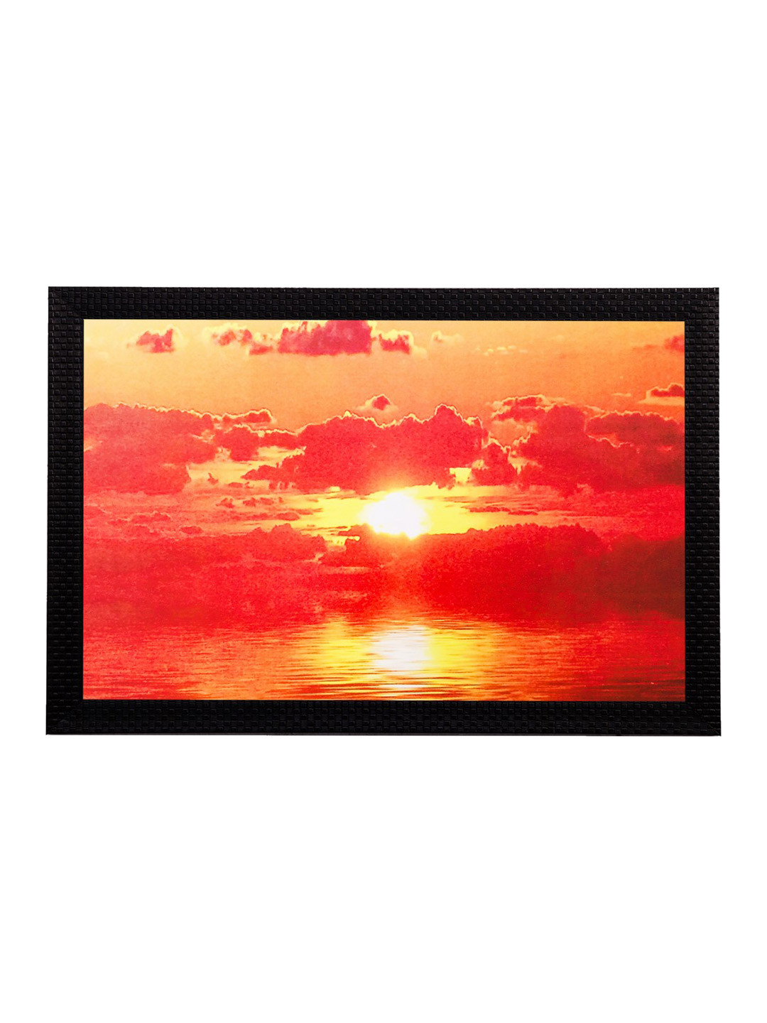 eCraftIndia Multicoloured Sunset View Matt Texture Wall Art