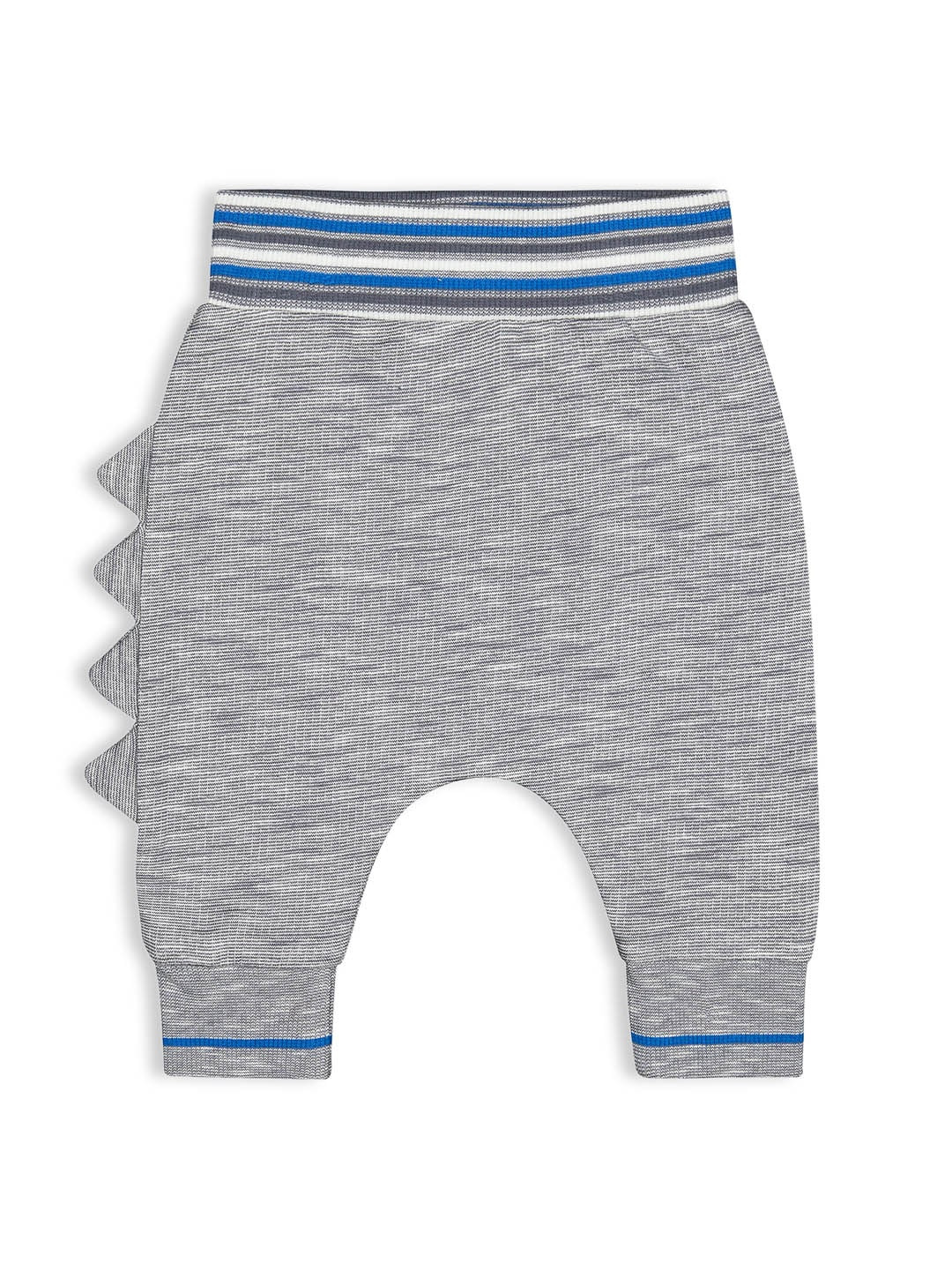 mothercare Infant Boys Grey Melange Solid Joggers with 3-D Applique Detail