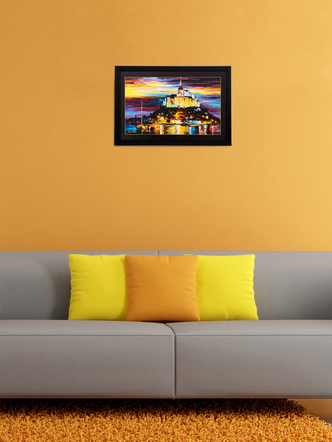 eCraftIndia Multicoloured Beautiful Palace View UV Wall Art