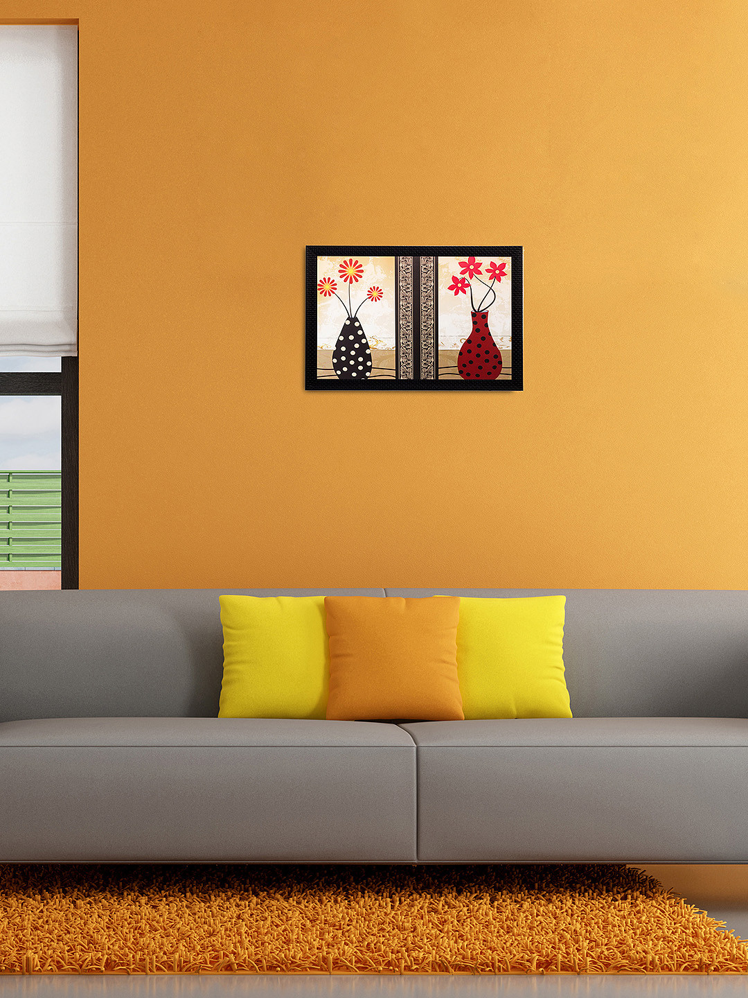 eCraftIndia Botanical Paper 2 Piece Wall Rectangle Paintings Wall Art -14 x 20 In