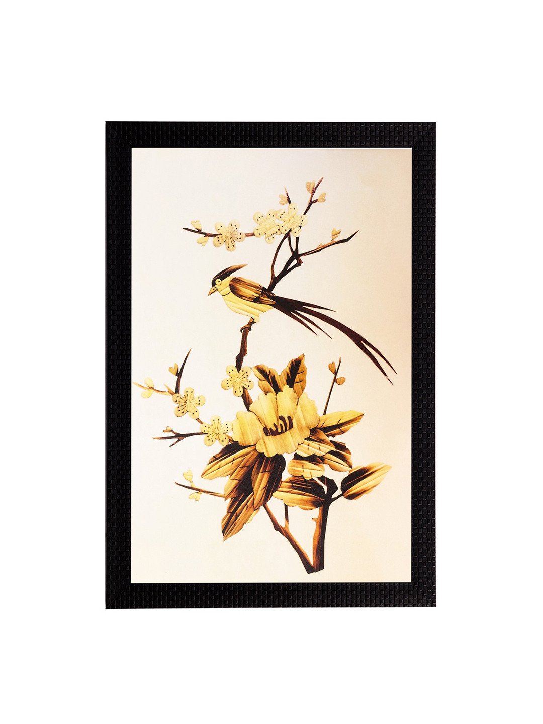 eCraftIndia Flower Paper Wall Rectangle Paintings Wall Art -14 x 20 In