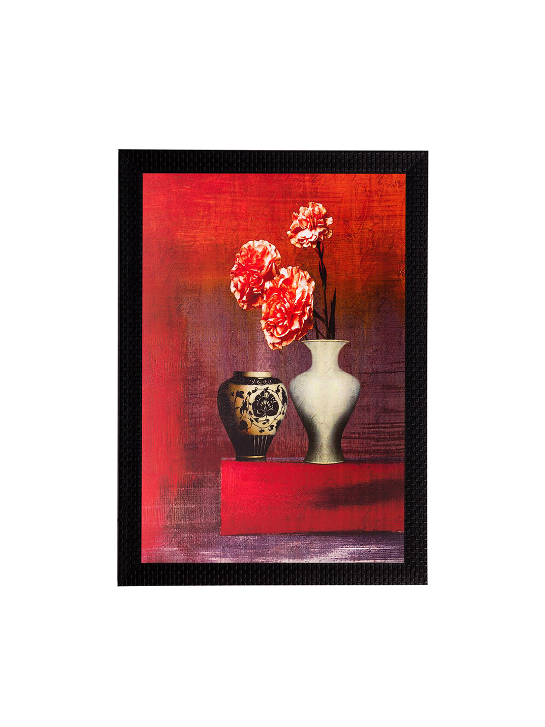 eCraftIndia Botanical Matt Paper Wall Rectangle Paintings Wall Art 14x20In