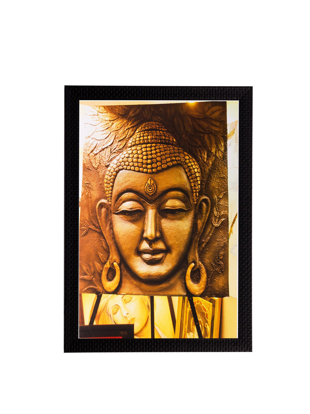 eCraftIndia Buddha Paper Wall Rectangle Paintings Wall Art 20x14In