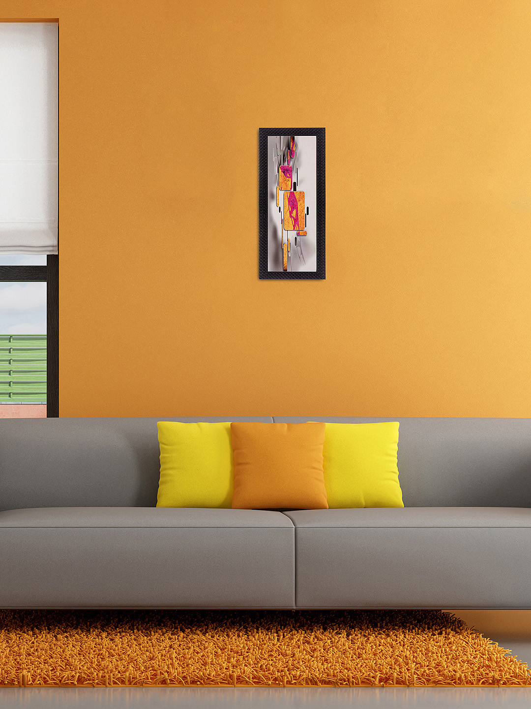 eCraftIndia Abstract Paper Wall Rectangle Paintings Wall Art - 7 x 16In