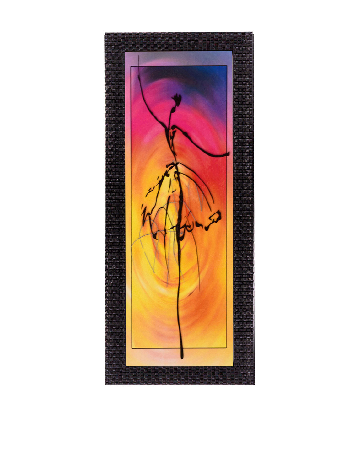 eCraftIndia Multicoloured Tribal Folk Art UV Framed Wall Art