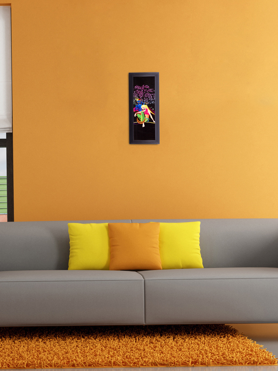 eCraftIndia Religious Paper Wall Rectangle Paintings Wall Art -16x7In