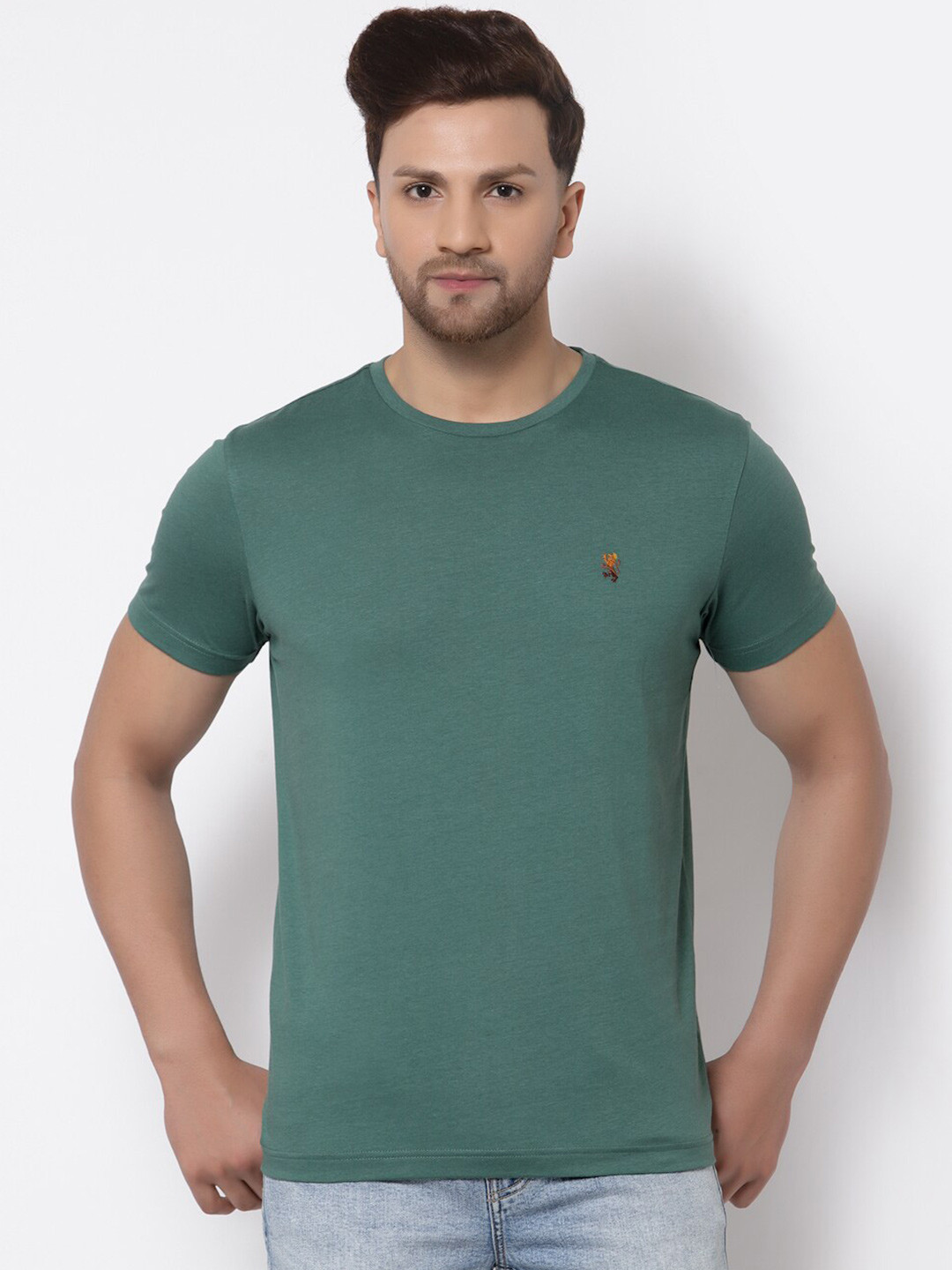 Red Tape Men Green T-shirt