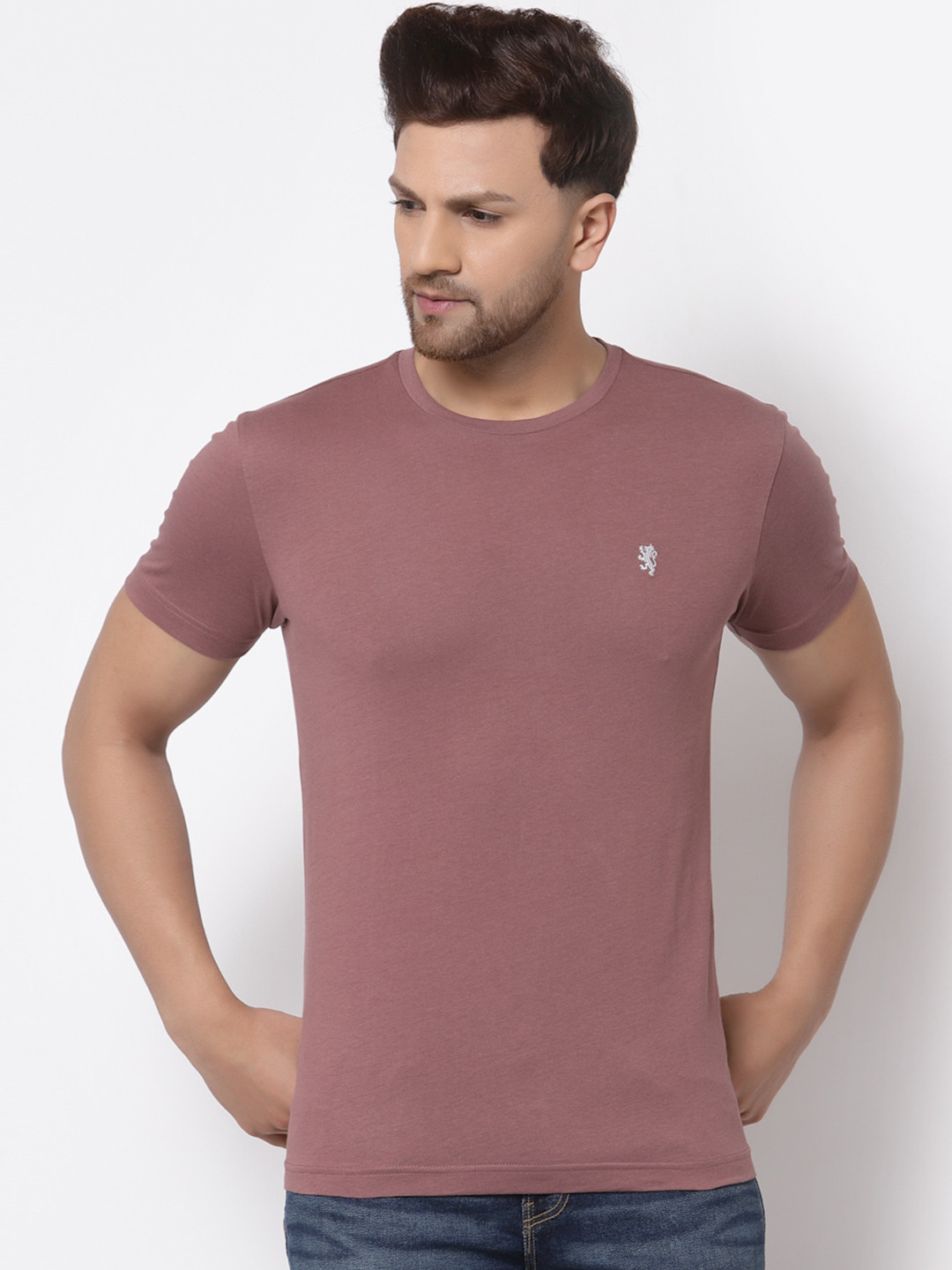 Red Tape Men Mauve T-shirt