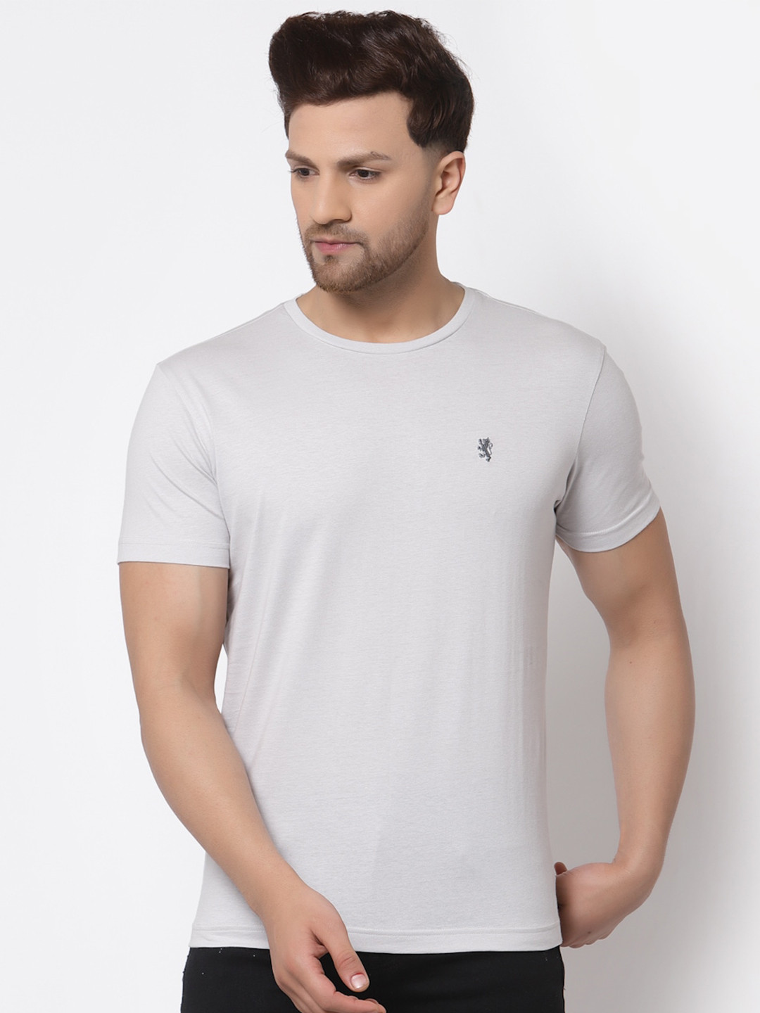 Red Tape Men Grey T-shirt
