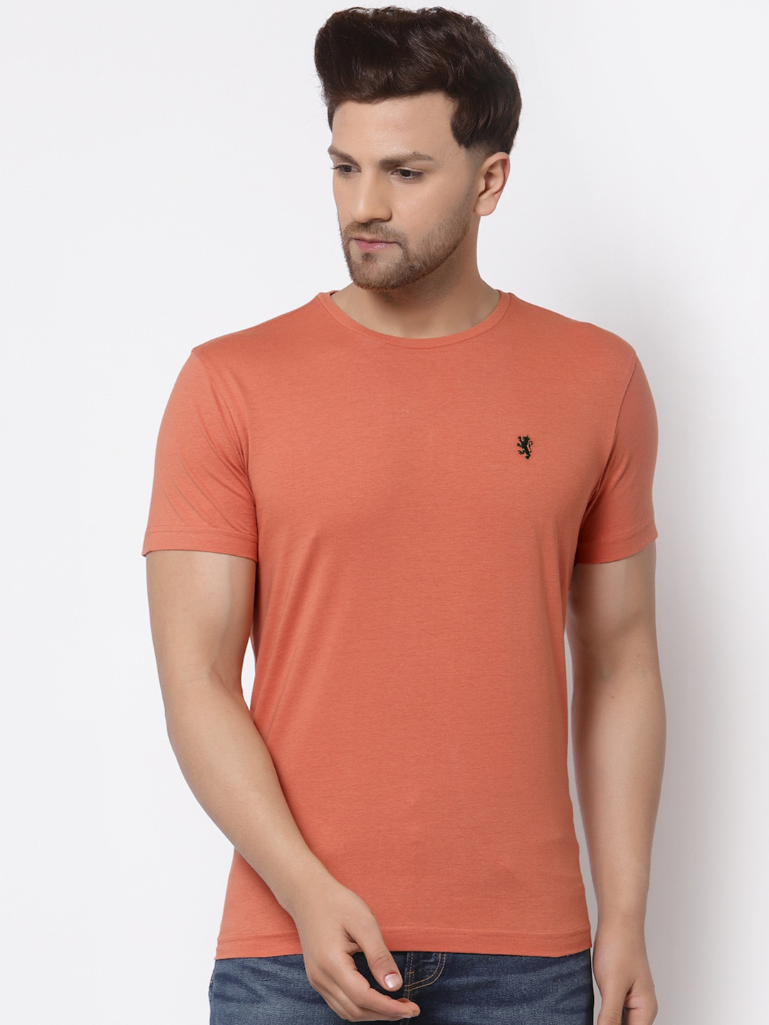 Red Tape Men Orange T-shirt