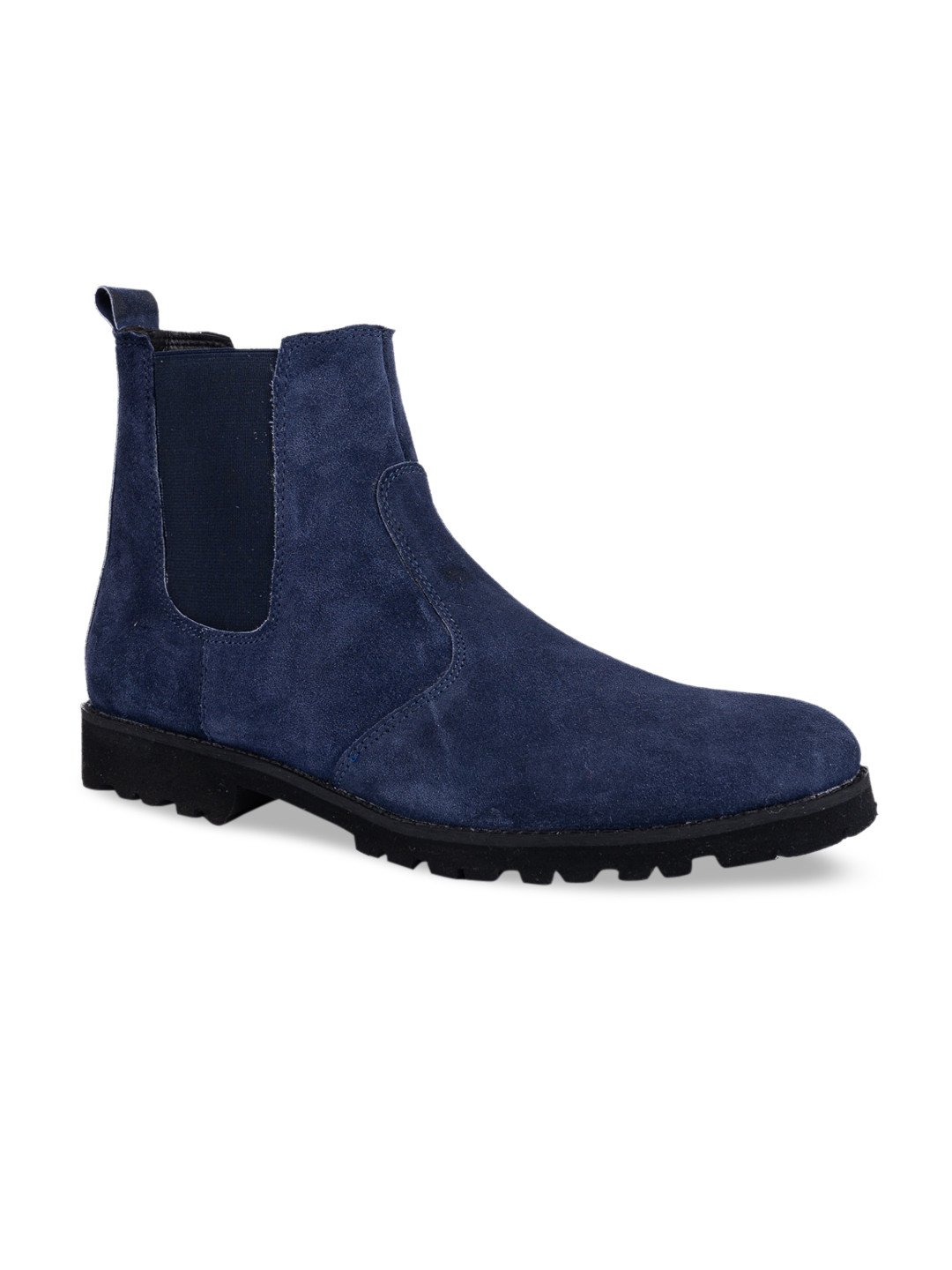 LA BOTTE Men Blue Solid Suede Formal Boots