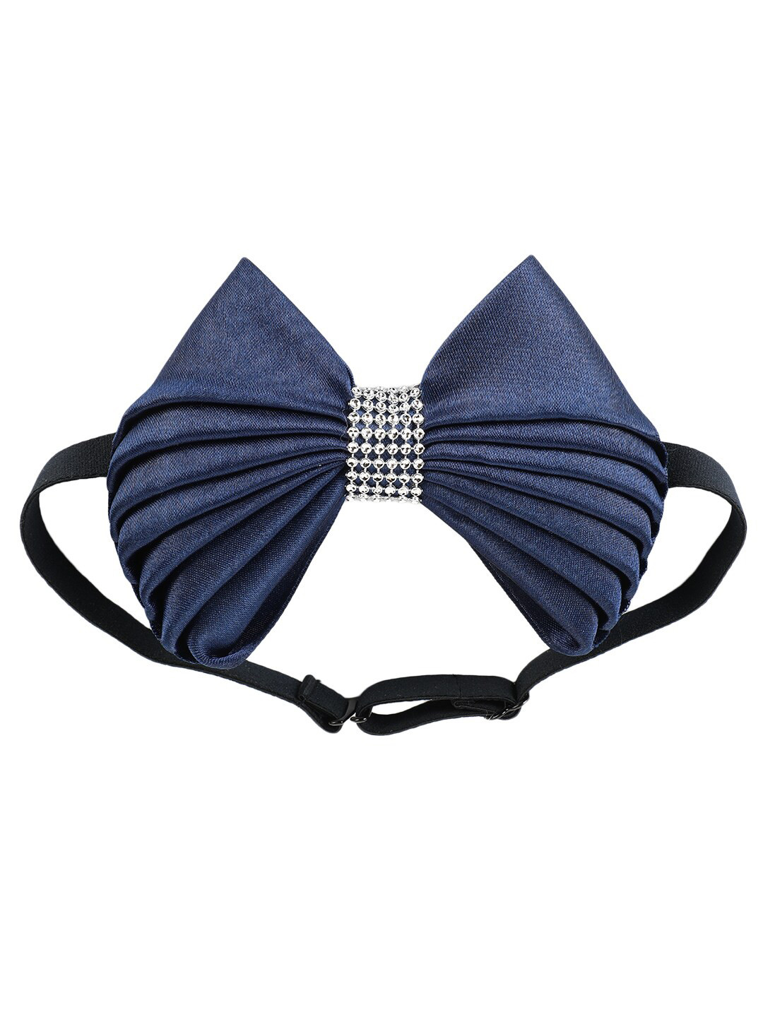 Alvaro Castagnino Men Blue & Silver-Toned Bow Tie
