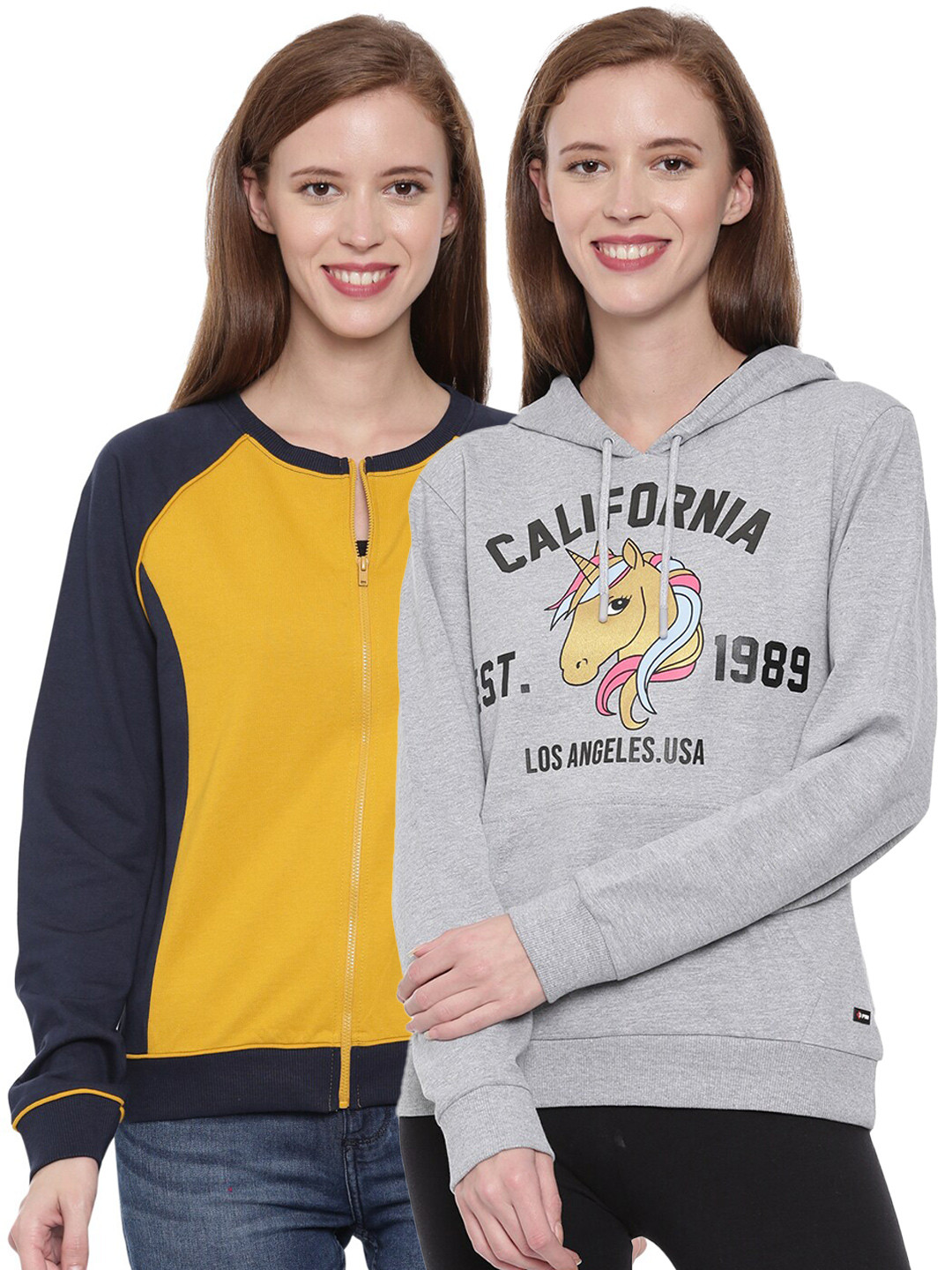 3PIN Women Multi color Set of 2 Printed Pullover