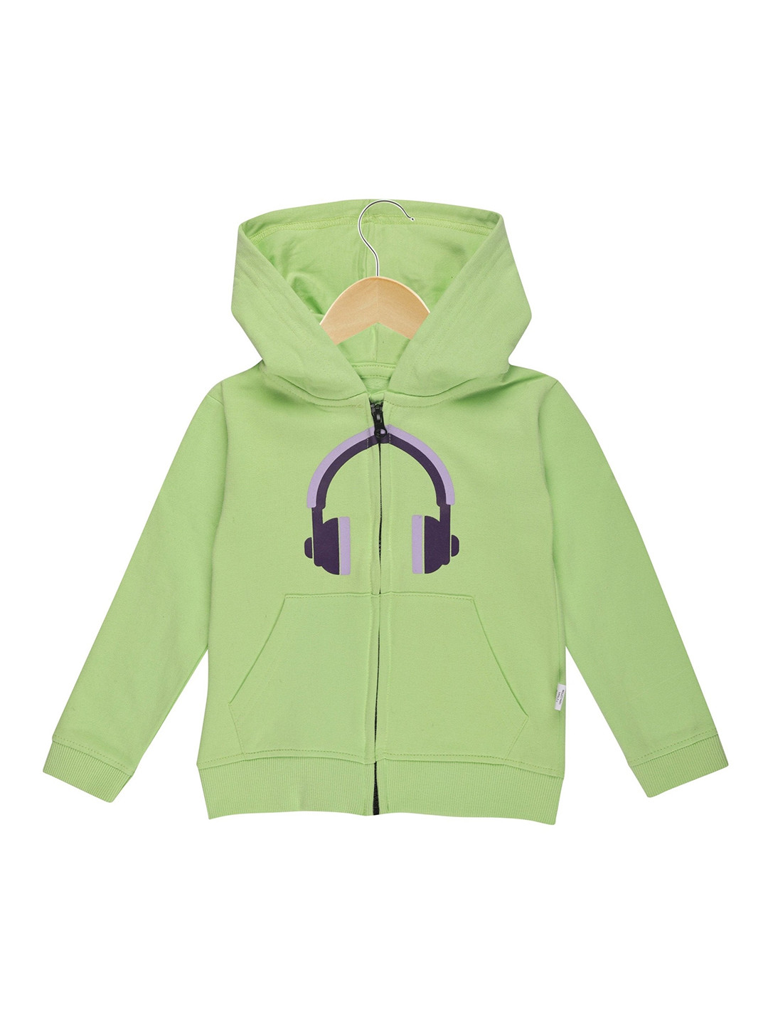 The Mom Store Unisex Kids Fluorescent Green Hooded Sweatshirt