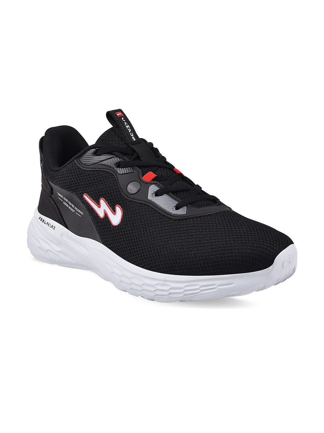 Campus Men CAMP SMART Black Mesh Running Shoes