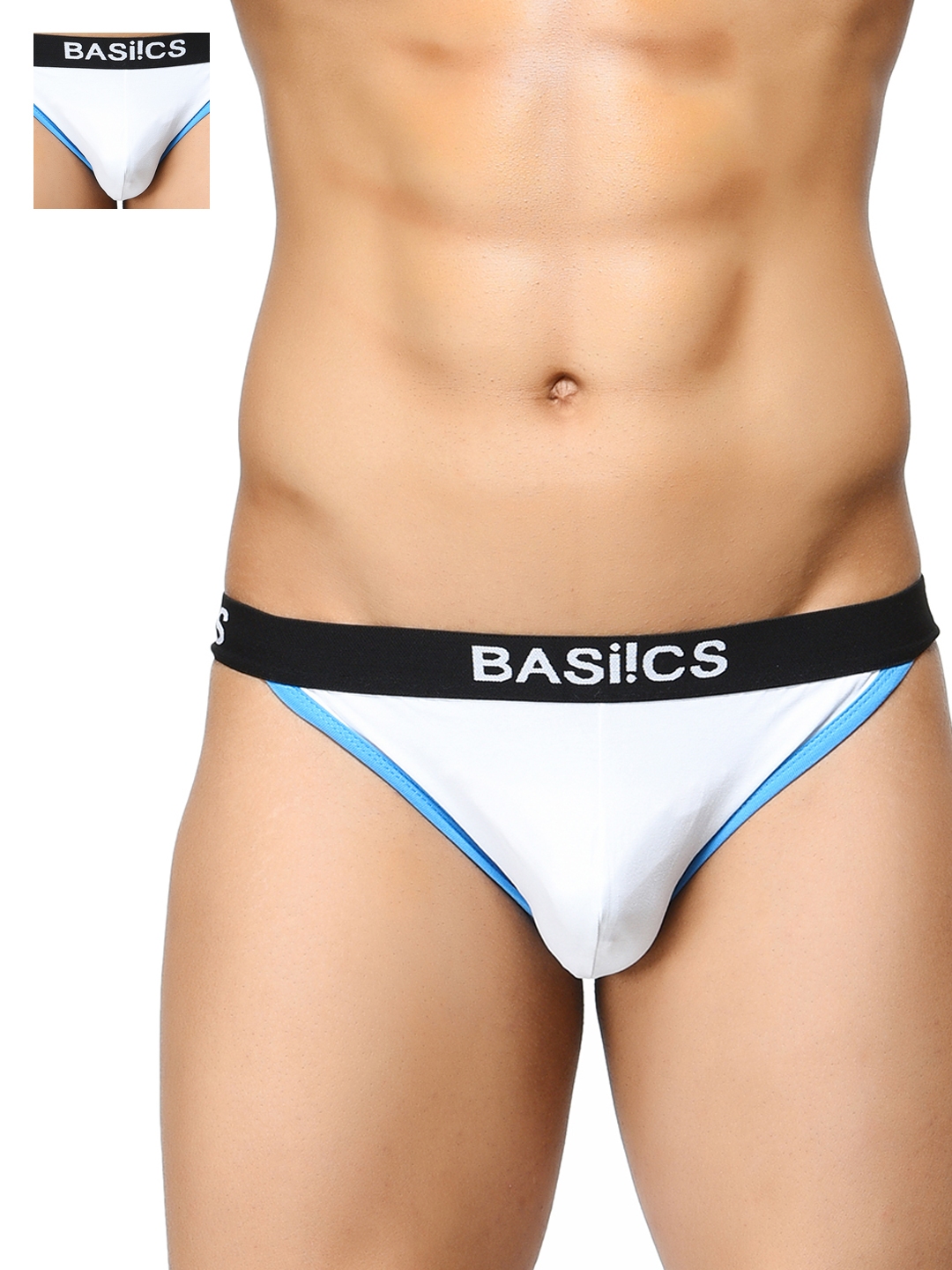 BASIICS by La Intimo Men Pack of 3 White Briefs