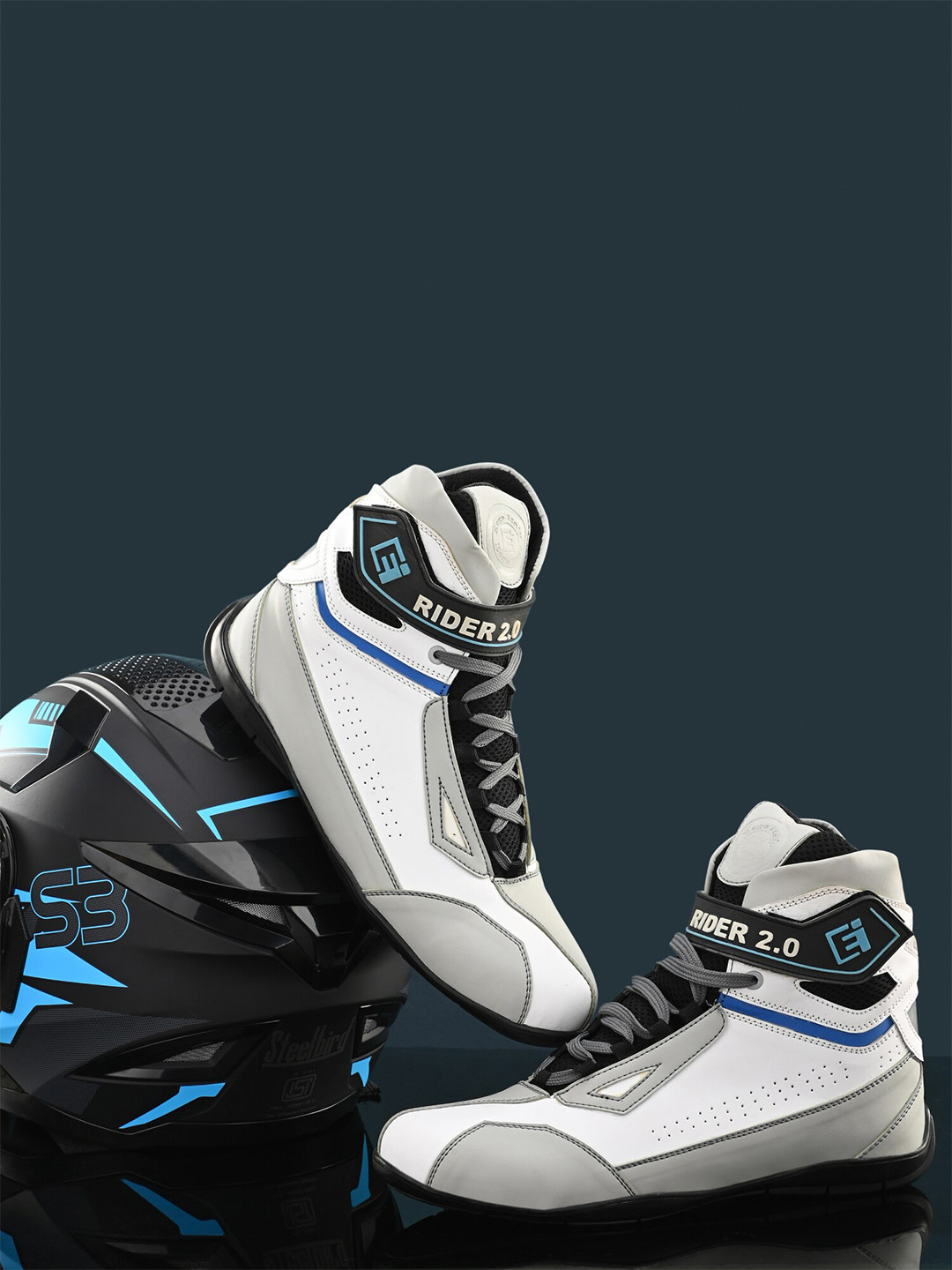 Eego Italy Men White High-Top Rider