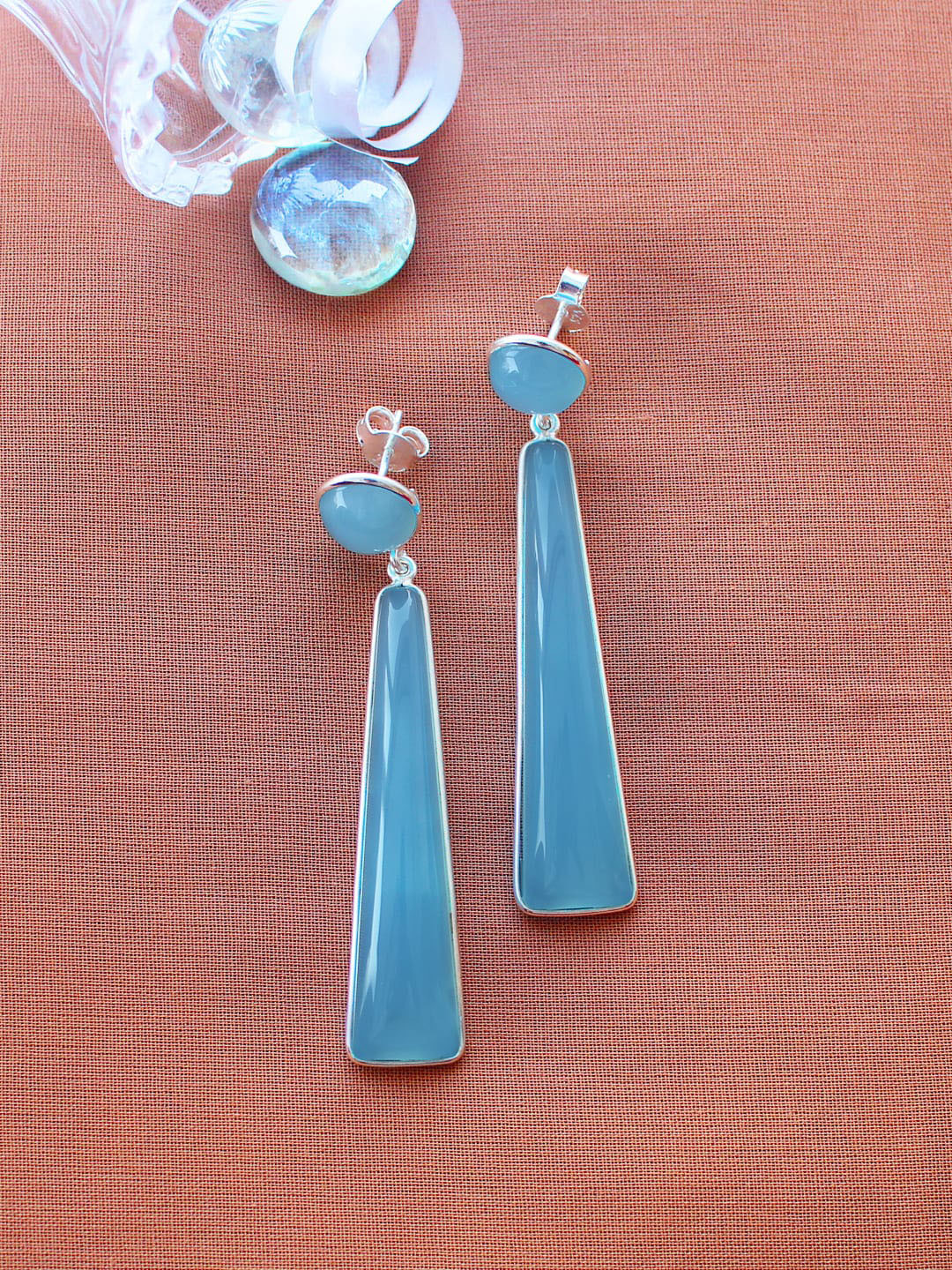 ERILINE JEWELRY Women Blue Contemporary Drop Earrings