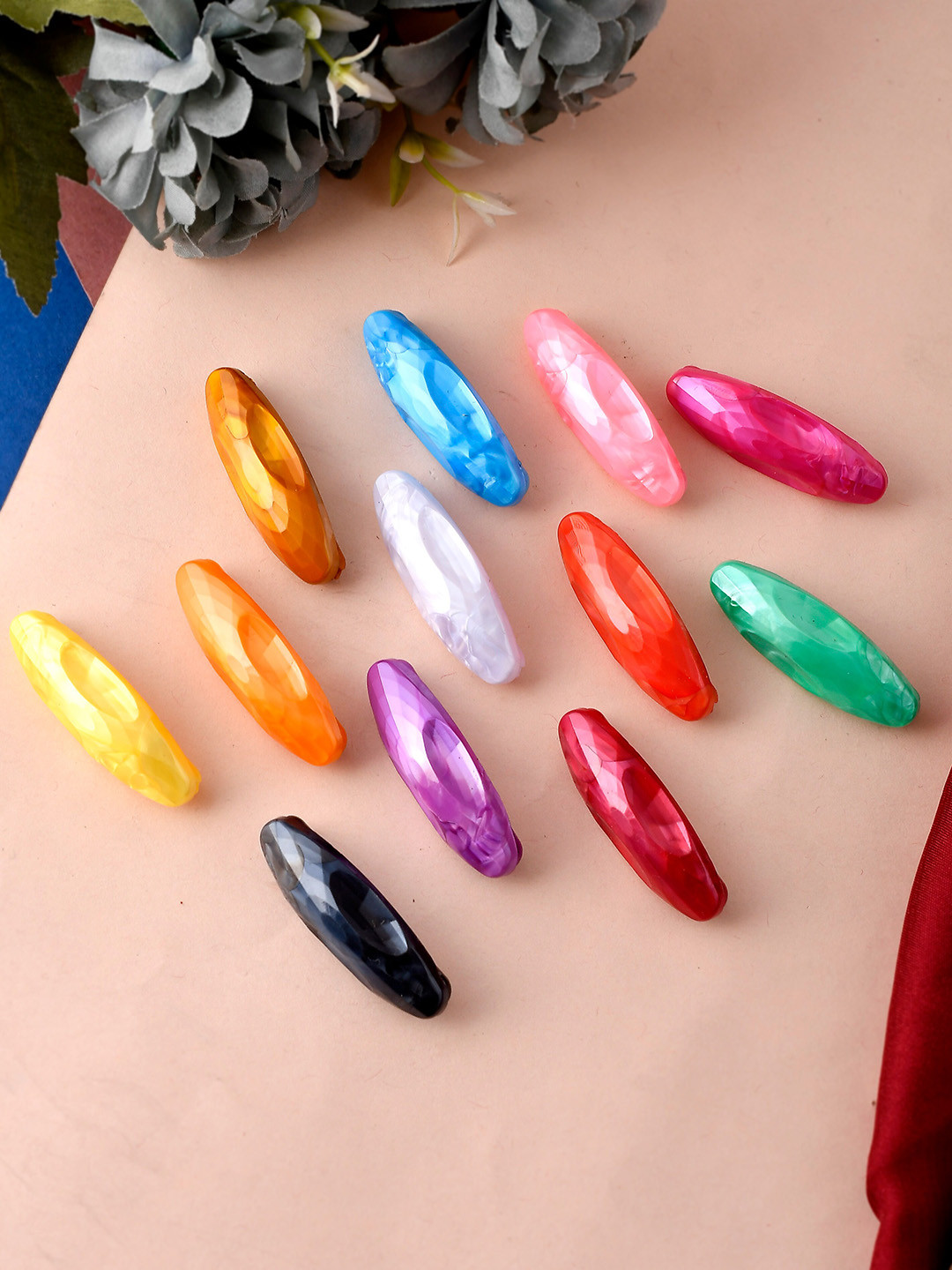 Silvermerc Designs Set of 13 Acrylic Saree Pin