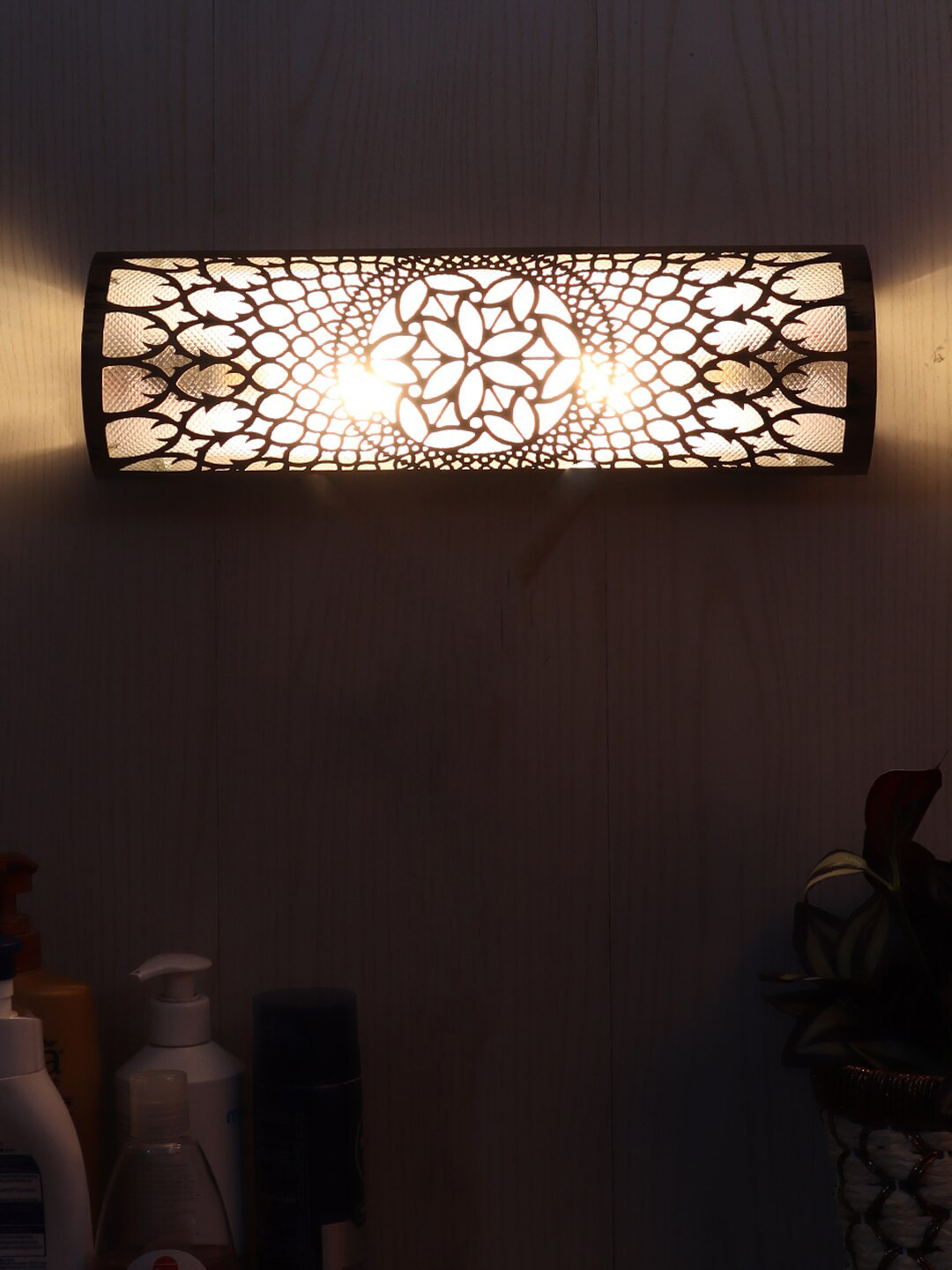 Devansh Gold-Toned Glass Bath Light