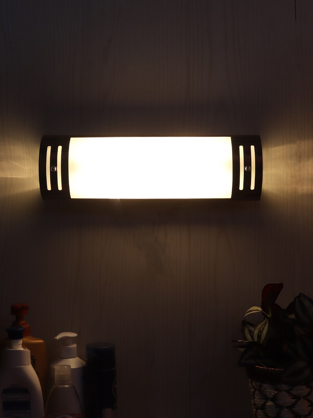 Devansh Copper Finish Frosted Glass Washbasin Light