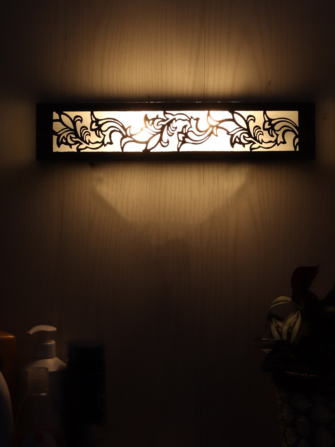 Devansh Gold-Toned Antique Finish & Glass Bath Light