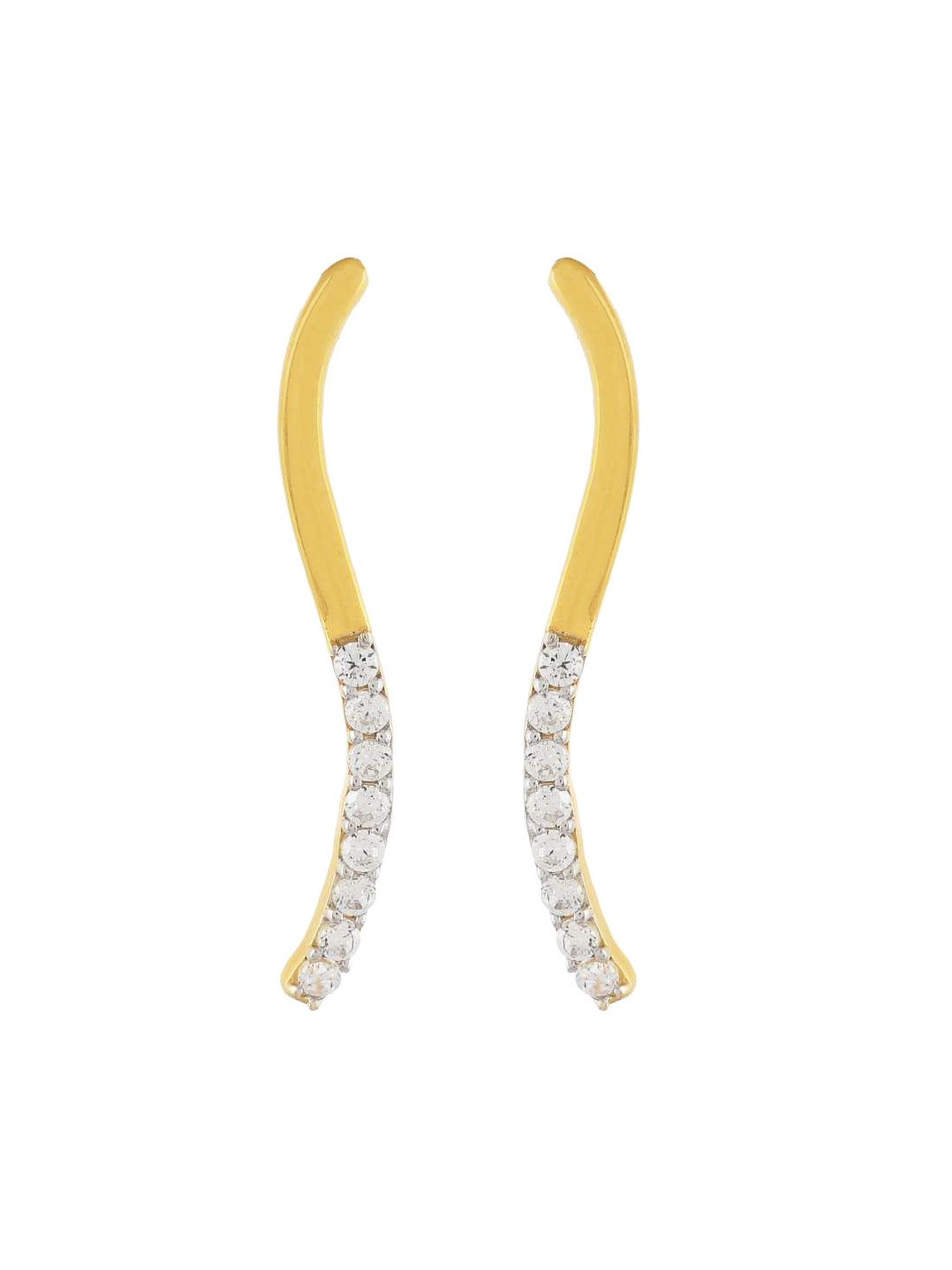 ERILINE JEWELRY Gold-Toned Contemporary Drop Earrings