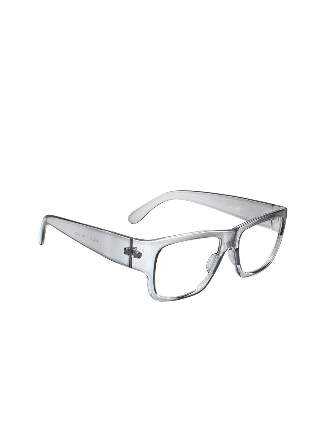 Peter Jones Eyewear Unisex Grey & Transparent Blue Light Blocking Computer Glasses 5487GT