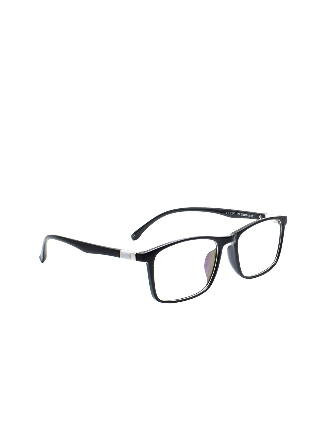 Peter Jones Eyewear Unisex Black Full Rim Rectangle Anti Glare Frames 1808B-Black
