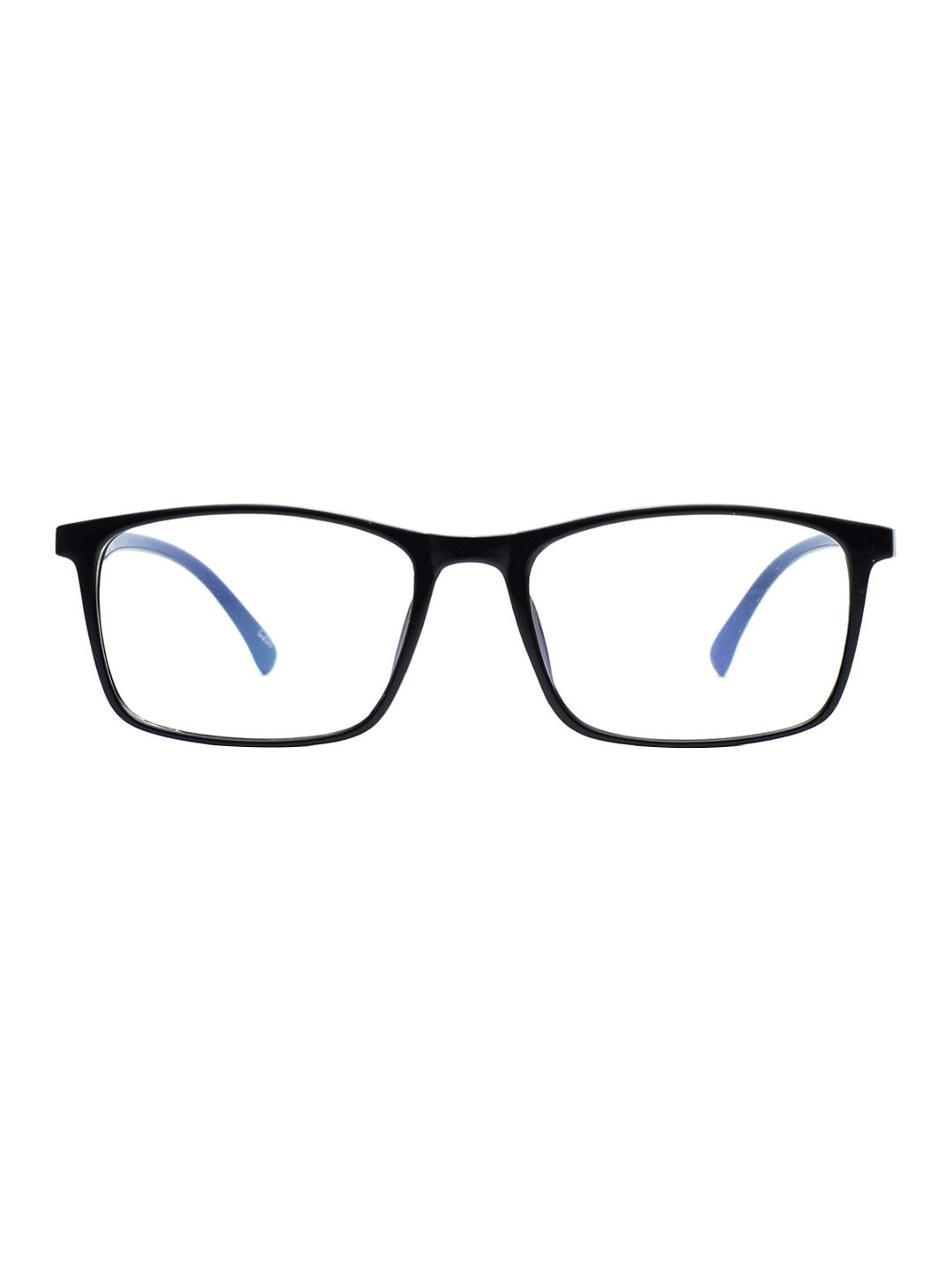Peter Jones Eyewear Unisex Black & Blue Full Rim Rectangle Frames 1808RD