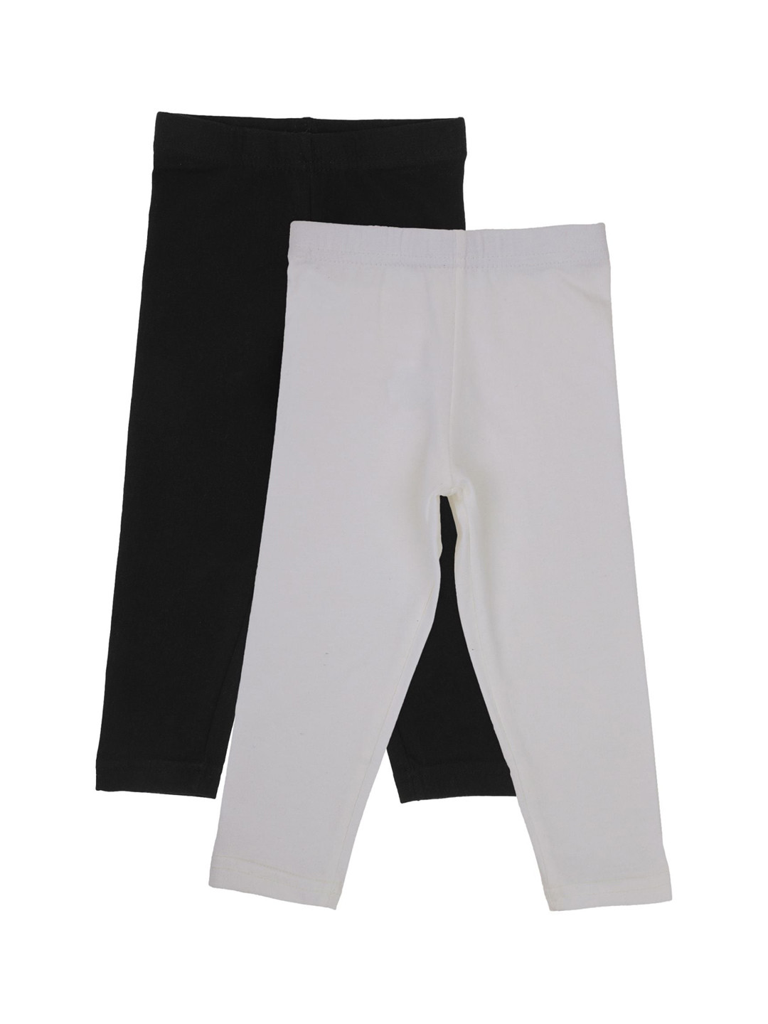 Bodycare Kids Pack of 2 Girls White & Black Leggings