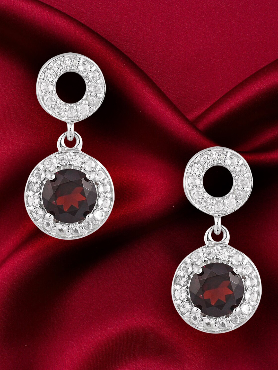 HIFLYER JEWELS Red Contemporary Drop Earrings