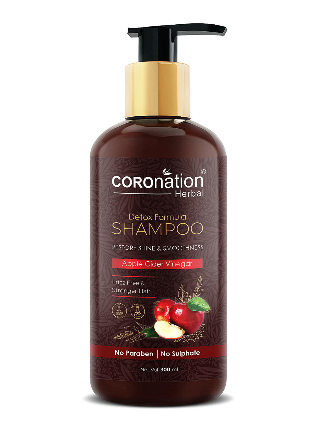 COROnation Herbal White Detox Formula Shampoo with Organic Apple Cider Vinegar 300 Ml