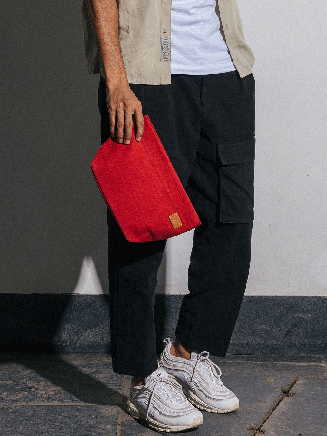 DailyObjects Red Solid Regular Travel Pouch