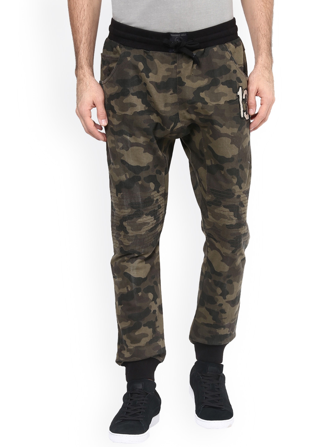 green camo joggers