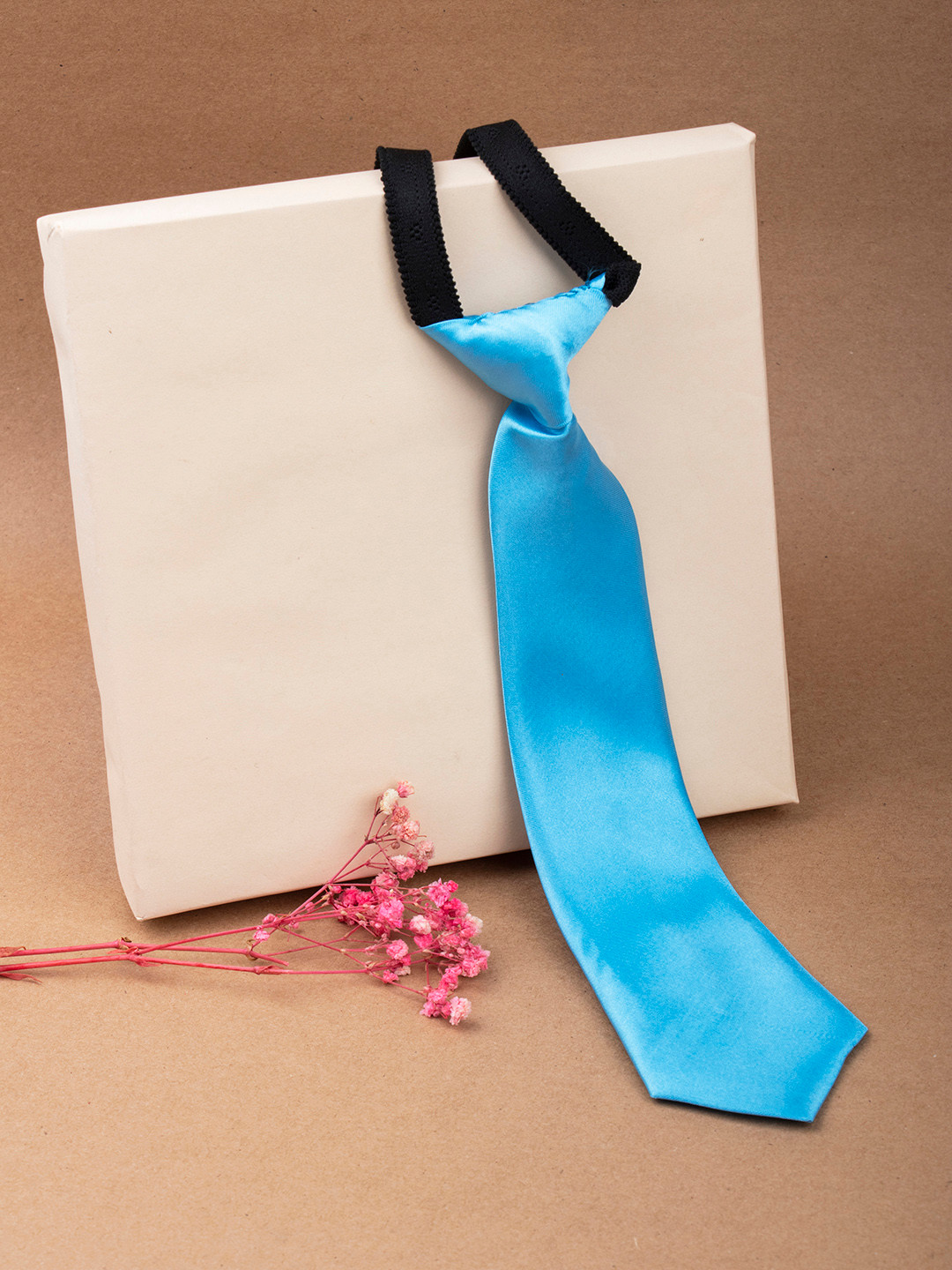 Arendelle Boys Blue Satin Adjustable Skinny Tie